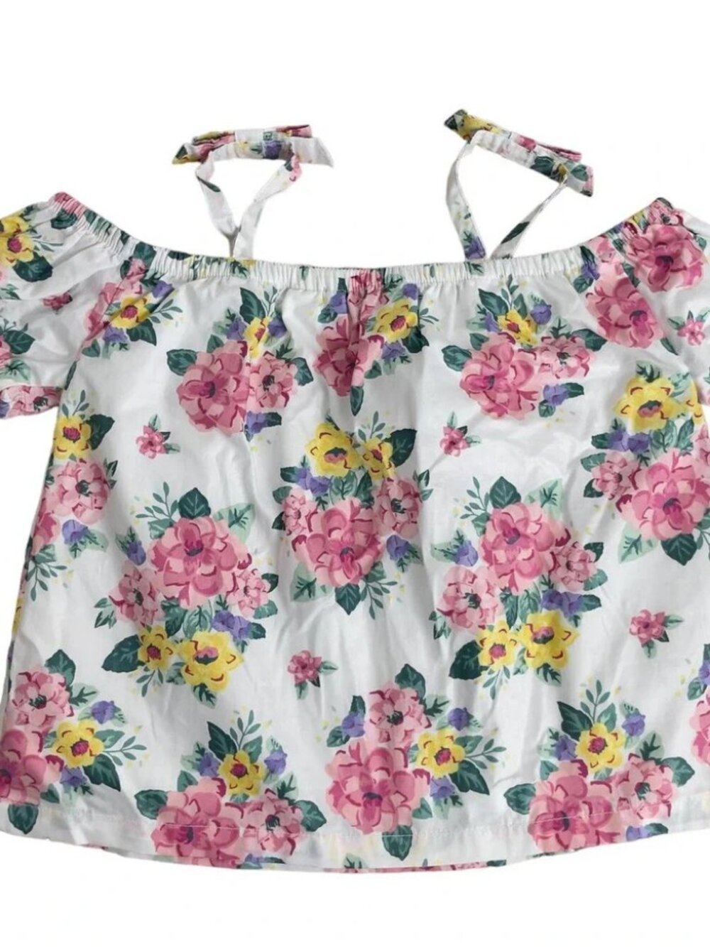 Janie & Jack Floral Off-the-shoulder kids top